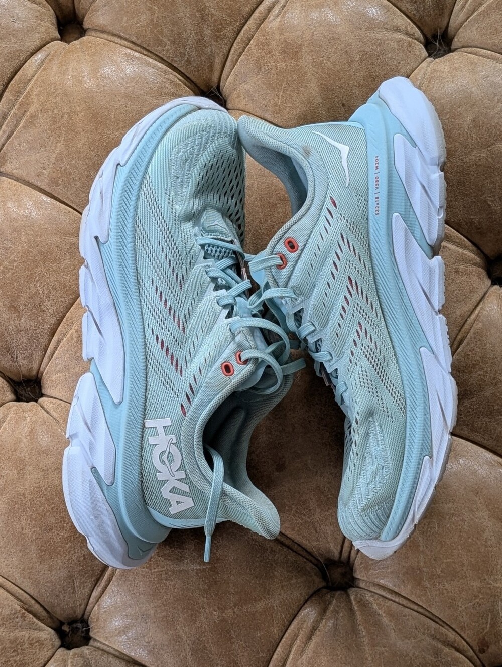 Hoka Clifton Edge Women's Size 9 Minty White Running Shoes Sneakers